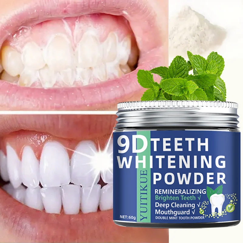 9D Teeth Whitening Powder Dual Mint Mineralization Deep Cleaning Toothpaste Teeth Whitening Agent Dental Care thumbnail 3