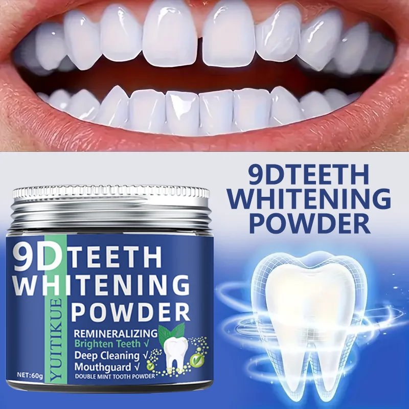 9D Teeth Whitening Powder Dual Mint Mineralization Deep Cleaning Toothpaste Teeth Whitening Agent Dental Care thumbnail 6