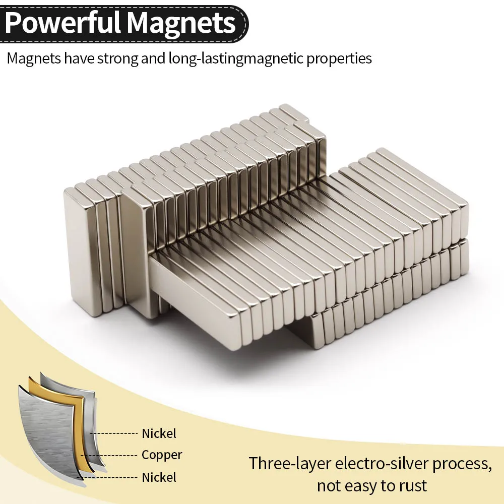 30x10x3mm Super Strong Neodymium Magnet N35 NdfeB Permanent Magnetic imanes Block Powerful Magnets Refrigerator thumbnail 4