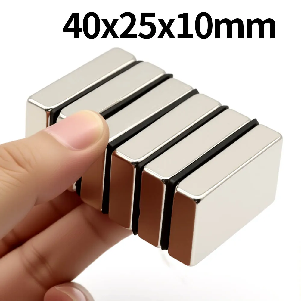 40x25x10mm Super Strong Neodymium Magnet N35 NdfeB Permanent Magnetic imanes Block Powerful Magnets Refrigerator