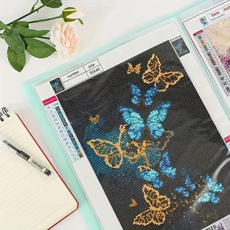 A3/A4 Diamond Painting Storage Book Transparent Durable Plastic Art Folder, Suitable for Crystal Sticker Material Sorting thumbnail 5