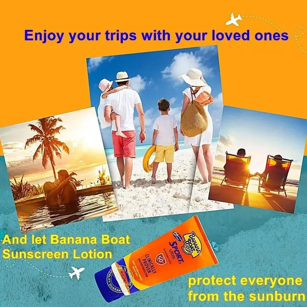 Banana Summer Outdoor Banana Boat Sunblock Full Body Waterproof Sweat-proof And UV-proof For Summer Beach Skin Care thumbnail 6