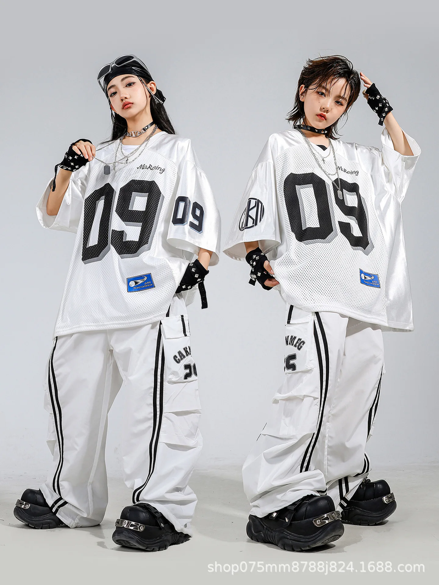 Street Dance Children's Dance Trendy Clothes Boys Fried Street Hip Hop Suit Girls Jazz Dance Catwalk Performance