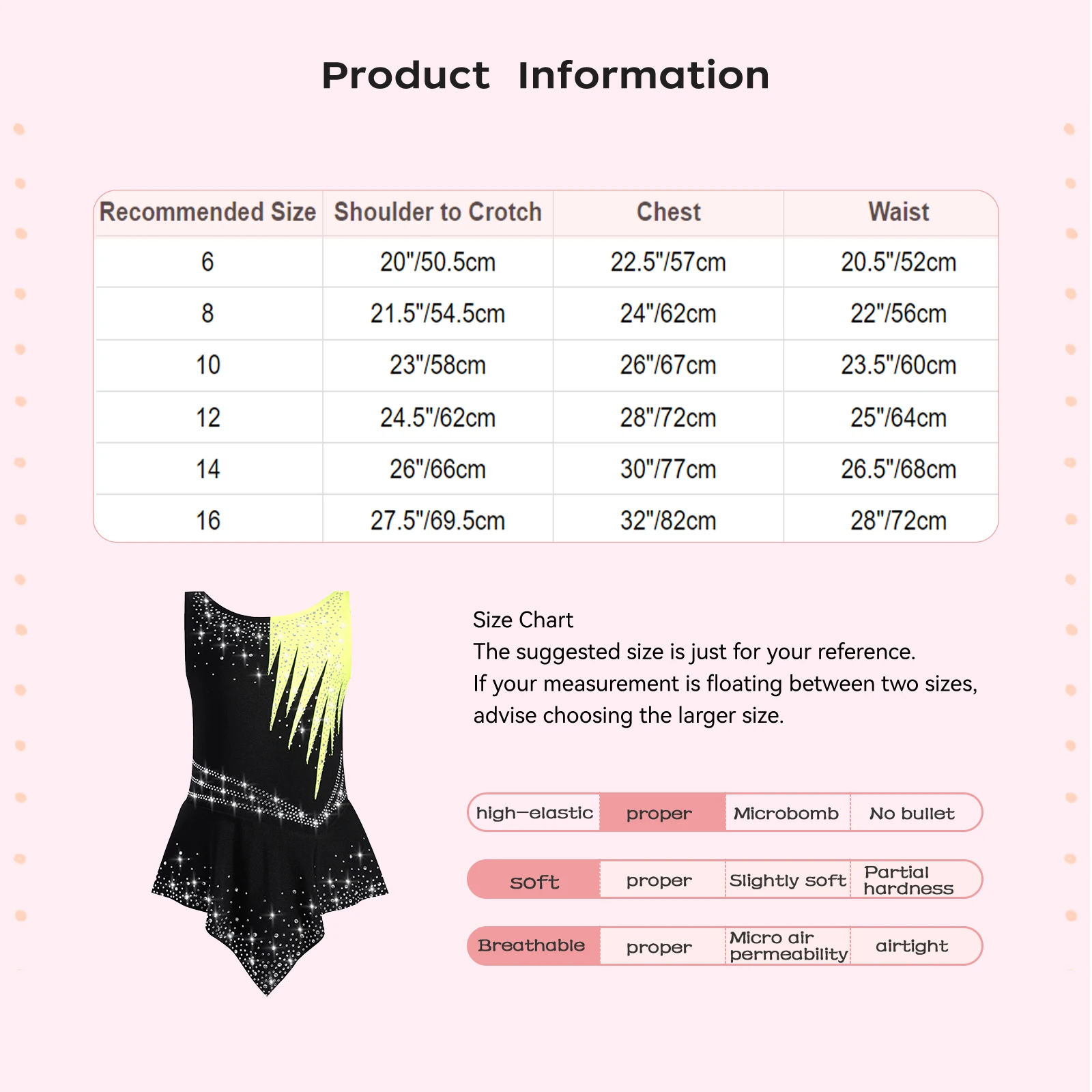 Kids Girls Rhythmic Gymnastics Leotard Dress Rhinestones Figure Skating Rumba Latin Dance Cha-Cha Bodysuit Performance Costume thumbnail 6