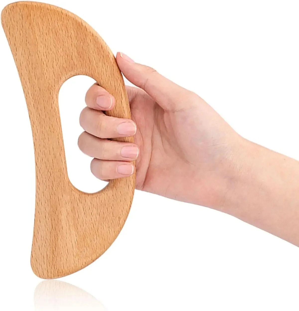 Wooden Cellulite Massager - Full Body Gua Sha Tool for Muscle Scraping & Back Massage, Natural Wood Care thumbnail 6