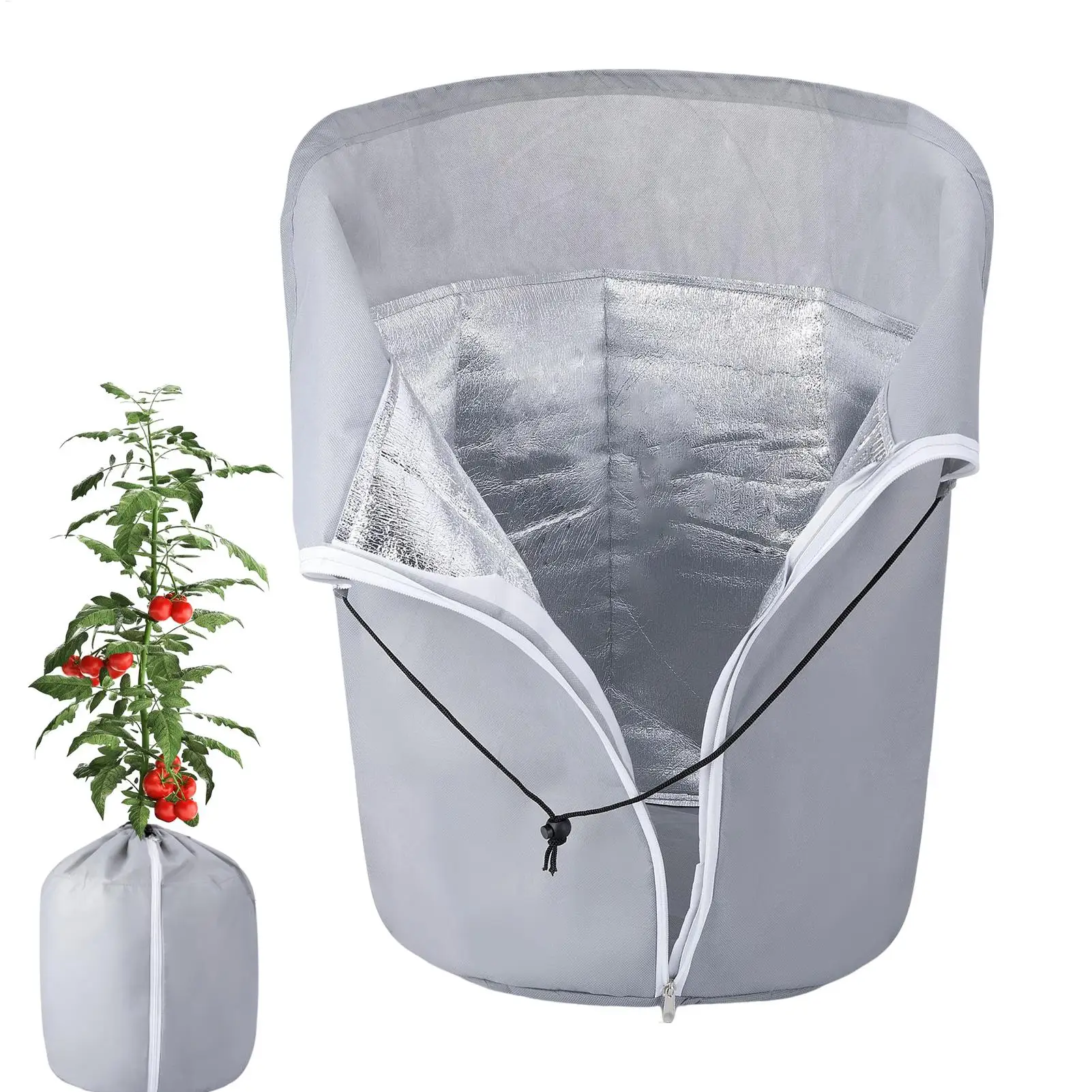 Winter Freeze Protection Plant Covers Reusable Garden Drawstring Plant Frost Protection Cover With Zipper For Outdoor plant thumbnail 4