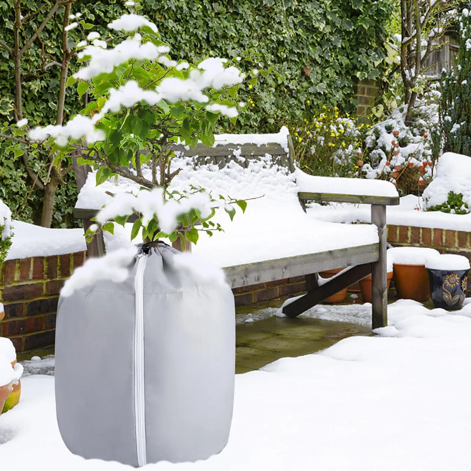 Winter Freeze Protection Plant Covers Reusable Garden Drawstring Plant Frost Protection Cover With Zipper For Outdoor plant thumbnail 5