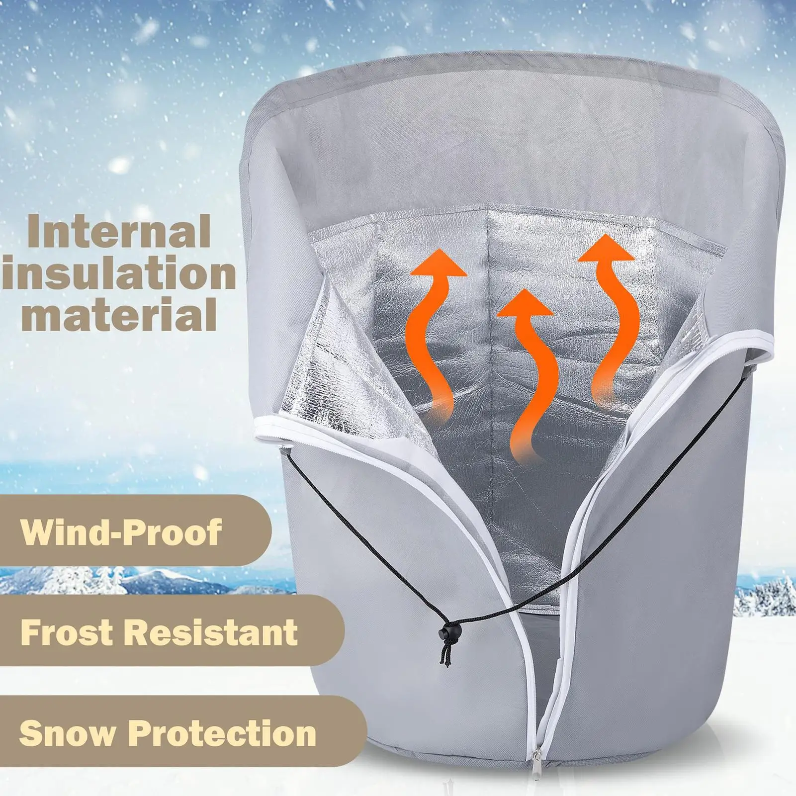Winter Freeze Protection Plant Covers Reusable Garden Drawstring Plant Frost Protection Cover With Zipper For Outdoor plant