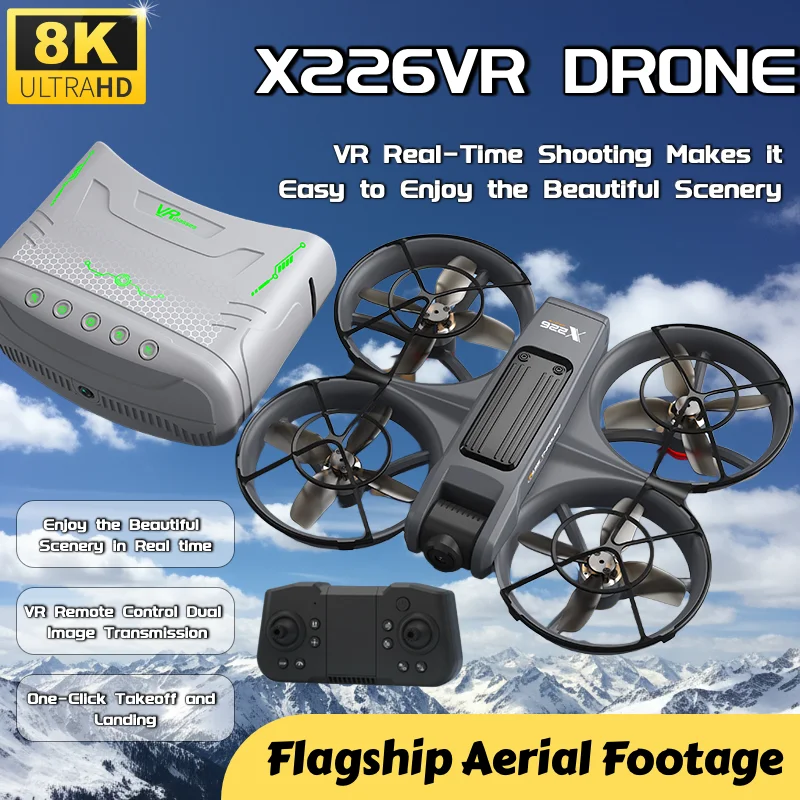 NEW for Genuine X226VR/X226 Mini Drones 8K Professional Remote Control Helicopter Plane RC Dron with Screen Quadcopter Toys Gift thumbnail 5