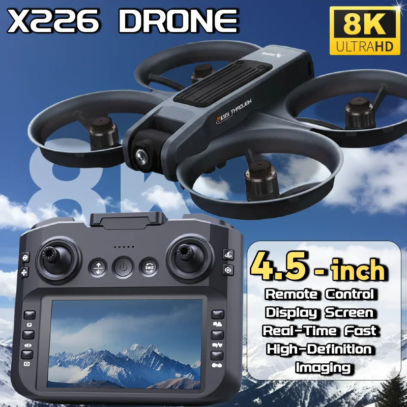 NEW for Genuine X226VR/X226 Mini Drones 8K Professional Remote Control Helicopter Plane RC Dron with Screen Quadcopter Toys Gift thumbnail 4