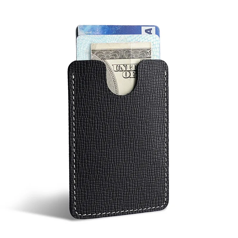 New Cow Leather Men's Card Bag Coin Purse Slim Credit Card Holder Wallet For Men and Women ID Card Pocket thumbnail 3