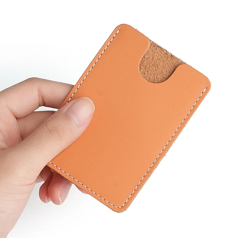 New Cow Leather Men's Card Bag Coin Purse Slim Credit Card Holder Wallet For Men and Women ID Card Pocket thumbnail 5