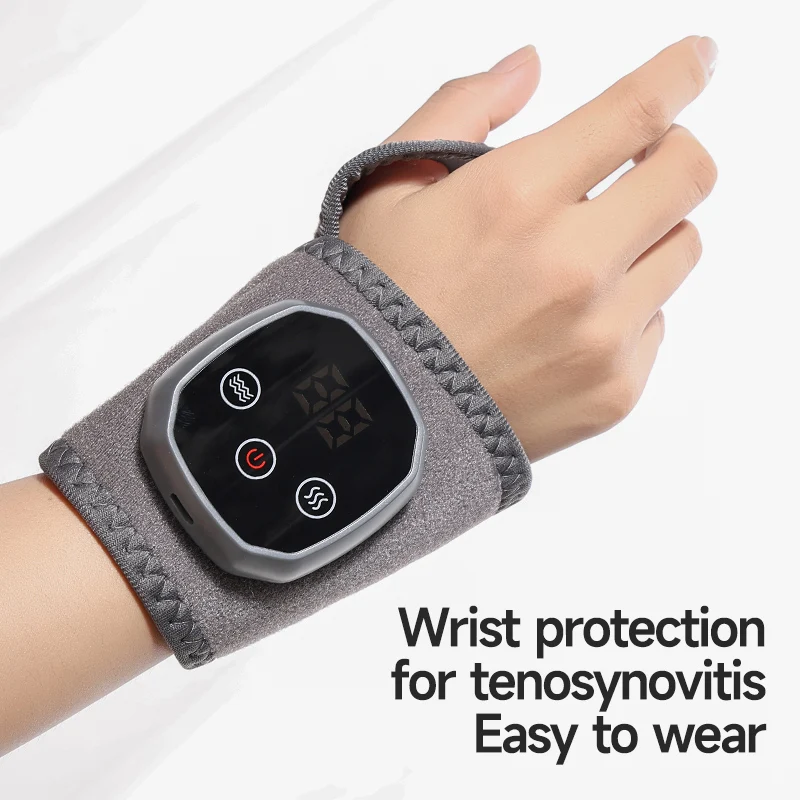 Electric Heat And Vibration Ankle Wrist Massager Hot Compress Therapy Ankle Massage Heated Wrap Support Brace Foot Protector thumbnail 4