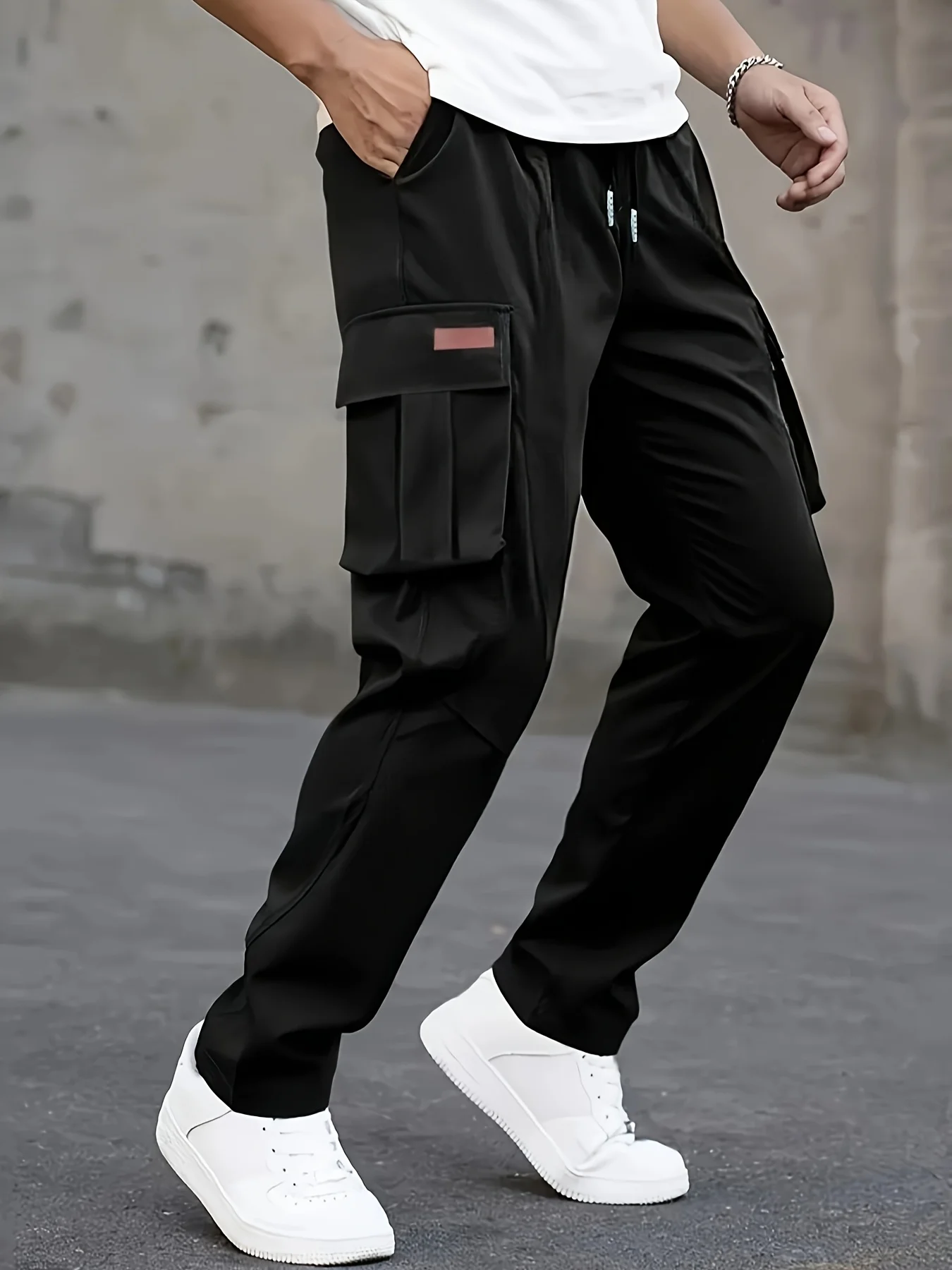 American style high street multi pocket workwear pants for men's new trendy loose straight leg versatile casual long pants thumbnail 6
