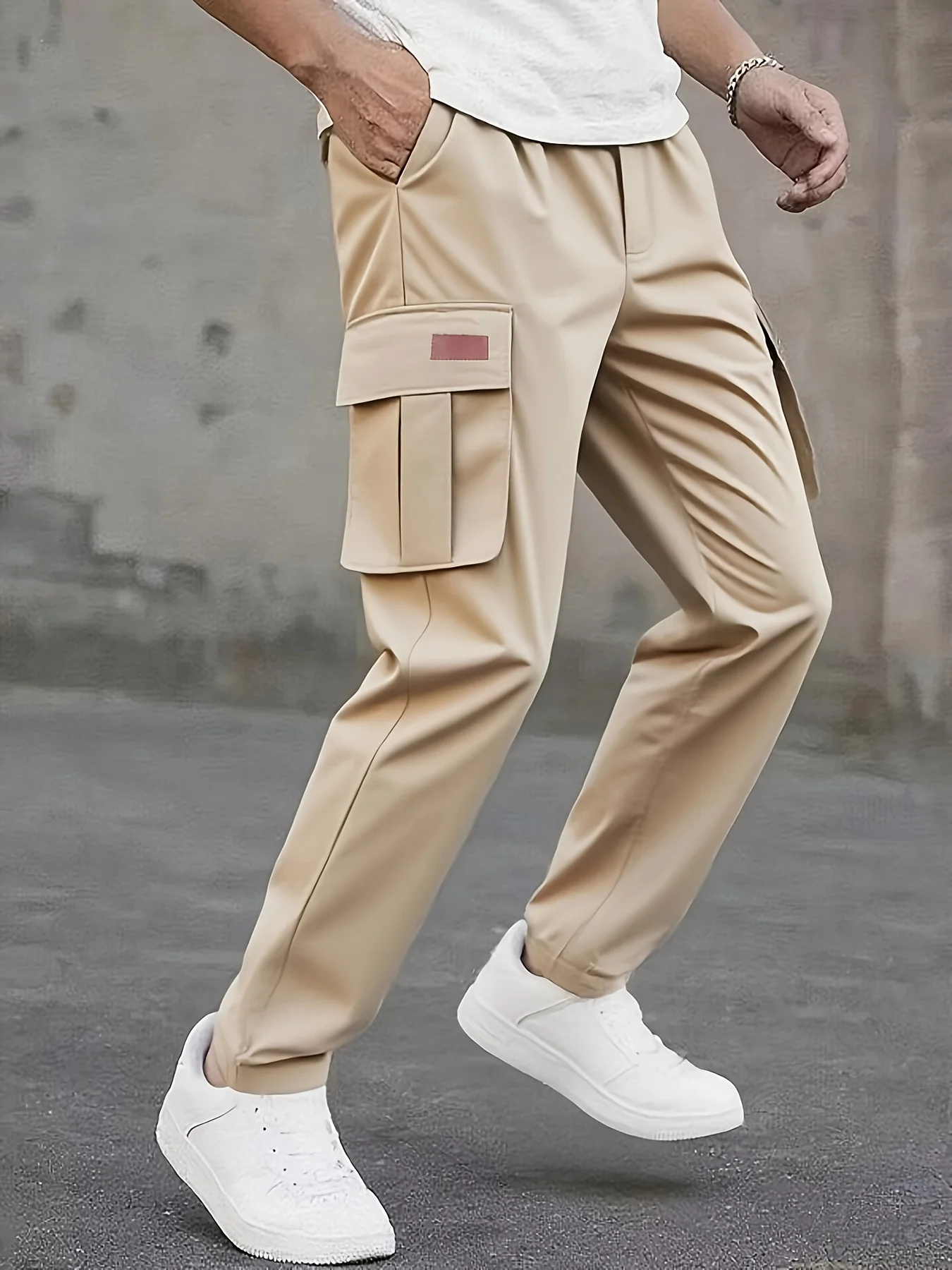 American style high street multi pocket workwear pants for men's new trendy loose straight leg versatile casual long pants thumbnail 2