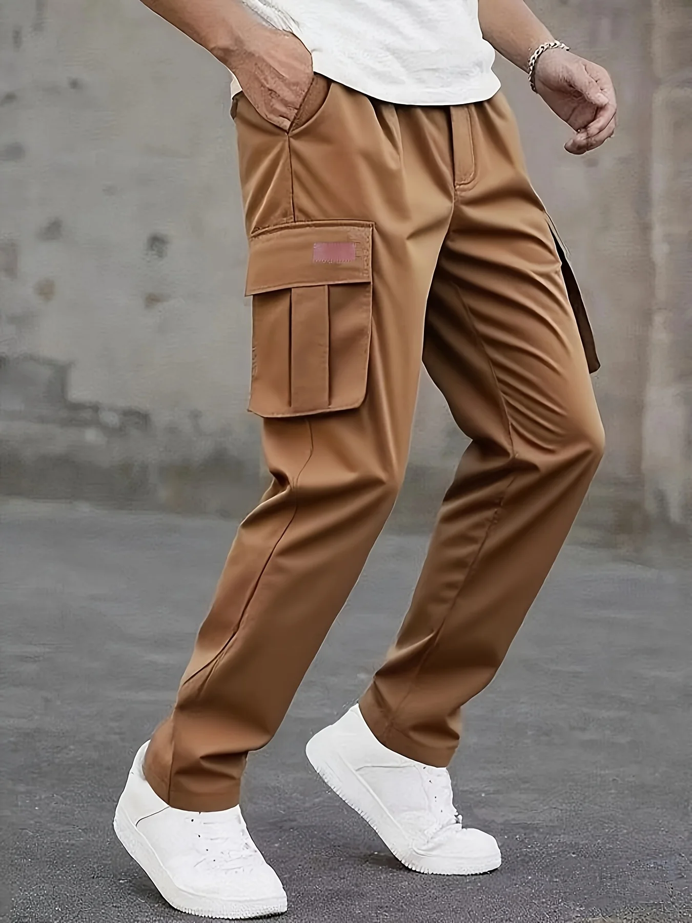 American style high street multi pocket workwear pants for men's new trendy loose straight leg versatile casual long pants thumbnail 5