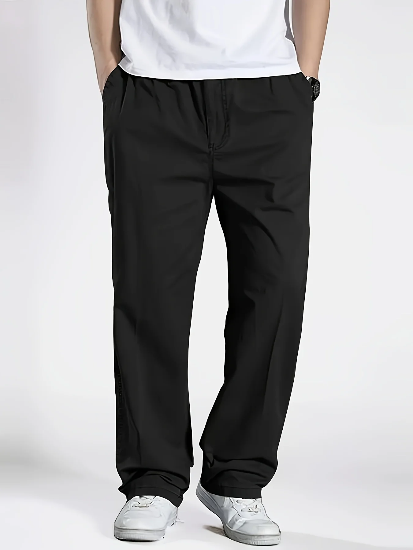2025Mens Casual Jogger Pants Relaxed Fit Cargo Pants Drawstring Sweatpants Hiking Outdoor Twill Sport Pants thumbnail 4