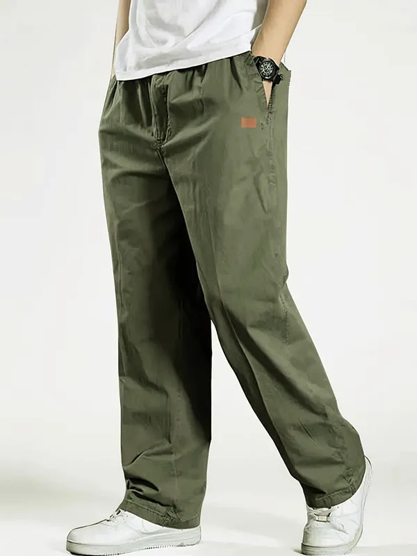 2025Mens Casual Jogger Pants Relaxed Fit Cargo Pants Drawstring Sweatpants Hiking Outdoor Twill Sport Pants thumbnail 2