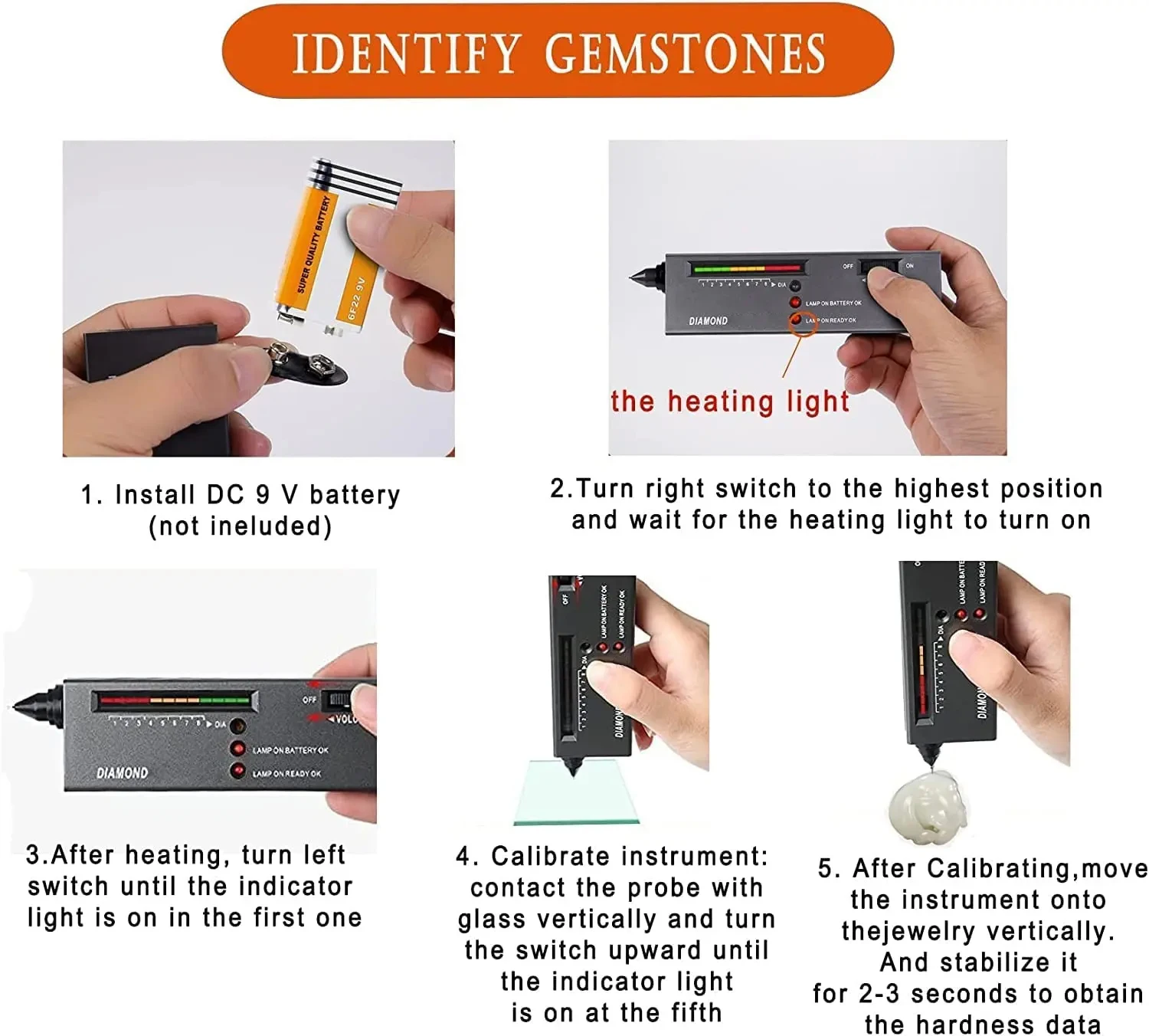 Diamond Tester High Accuracy Diamond Tester Pen Jewelry Diamond Tester Professional Diamond Selector Diamond Tester Kit thumbnail 5