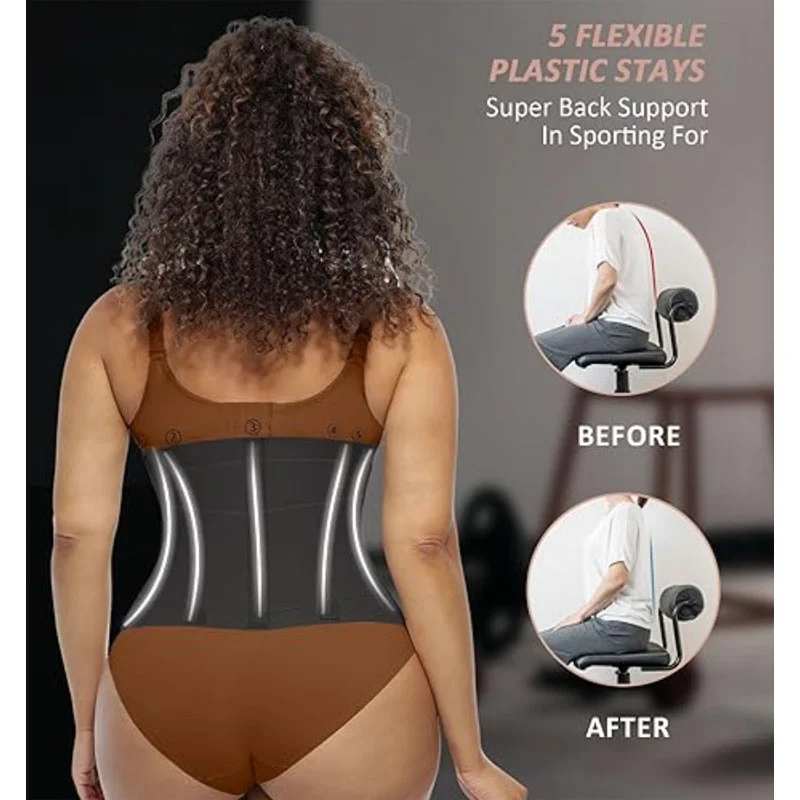 MrifDila with Triple Wrap Waist Trainer Belt Waist Cincher Trimmer Ab Belt Tummy Control Body Shaper Women and Men Gym Corset thumbnail 4