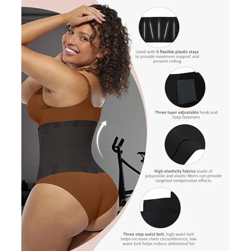 MrifDila with Triple Wrap Waist Trainer Belt Waist Cincher Trimmer Ab Belt Tummy Control Body Shaper Women and Men Gym Corset thumbnail 3