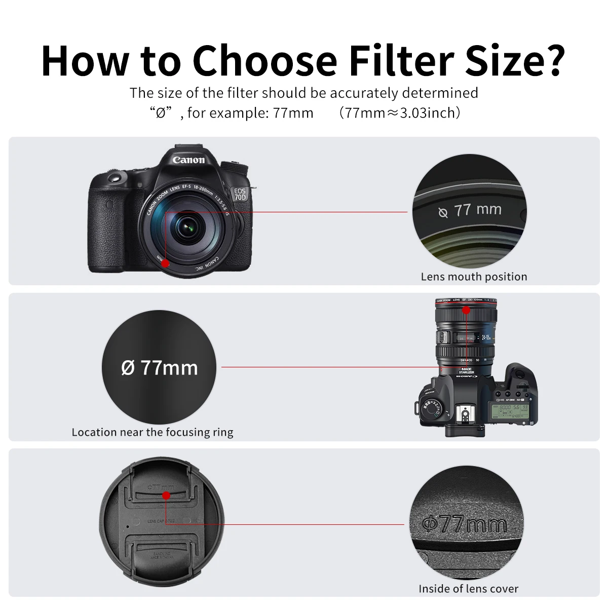 Ultra Slim GND8 Graduated Filter GND For Canon Sony Nikon Fuji Sigma Tamron DSLR Camera Lens 43/46/49/52/55/58/62/67/72/77/82mm thumbnail 5