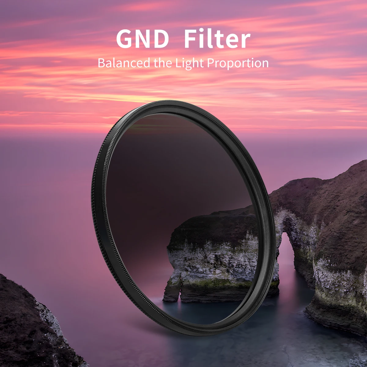Ultra Slim GND8 Graduated Filter GND For Canon Sony Nikon Fuji Sigma Tamron DSLR Camera Lens 43/46/49/52/55/58/62/67/72/77/82mm thumbnail 2