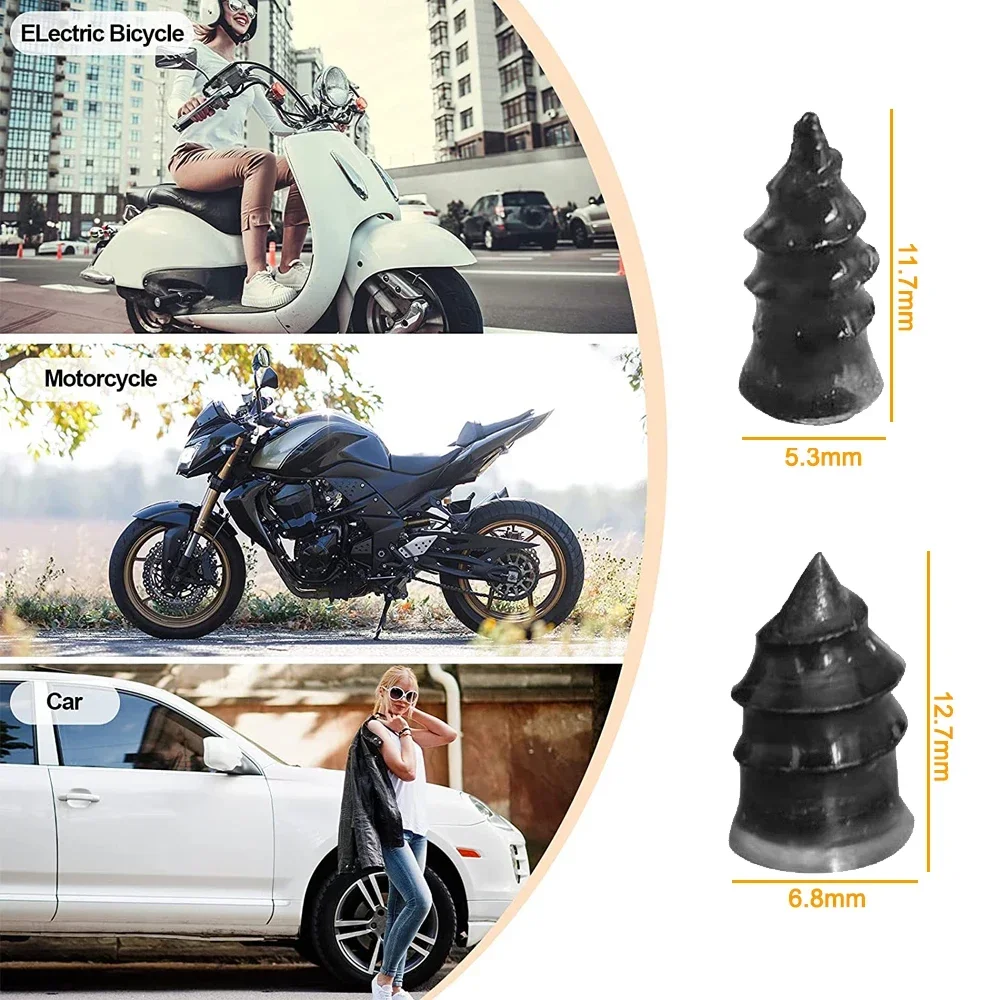 Universal Tire Puncture Repair Nails for Car Motorcycle Bike Vacuum Tyre Repairing Rubber Metal Nail Set Car Tire Accessories thumbnail 2