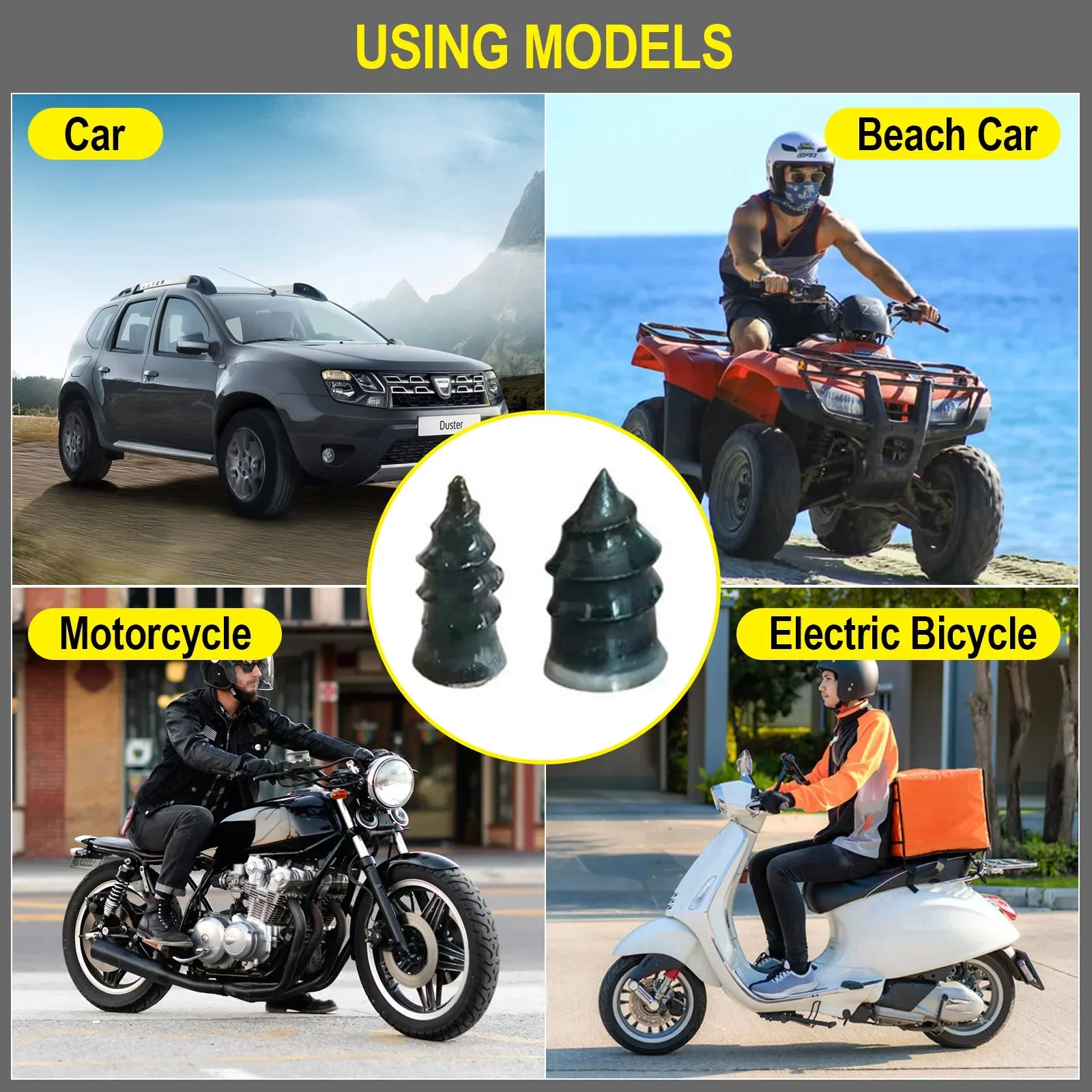 Universal Tire Puncture Repair Nails for Car Motorcycle Bike Vacuum Tyre Repairing Rubber Metal Nail Set Car Tire Accessories thumbnail 5