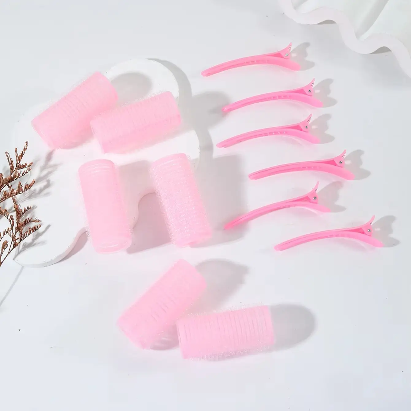 12pcs Curling Tool Set with 6 Non Heat Curlers and 6 Clips, available in multiple sizes Special for real hair wigs thumbnail 6