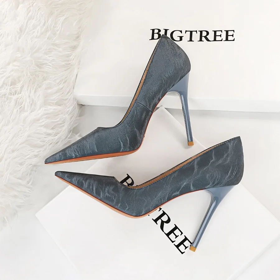 Retro Spring Autumn Women Pumps Pointed Stiletto High Heels Nightclub Shoes 2024 New Grace Simplicity European American 3169-2 thumbnail 2