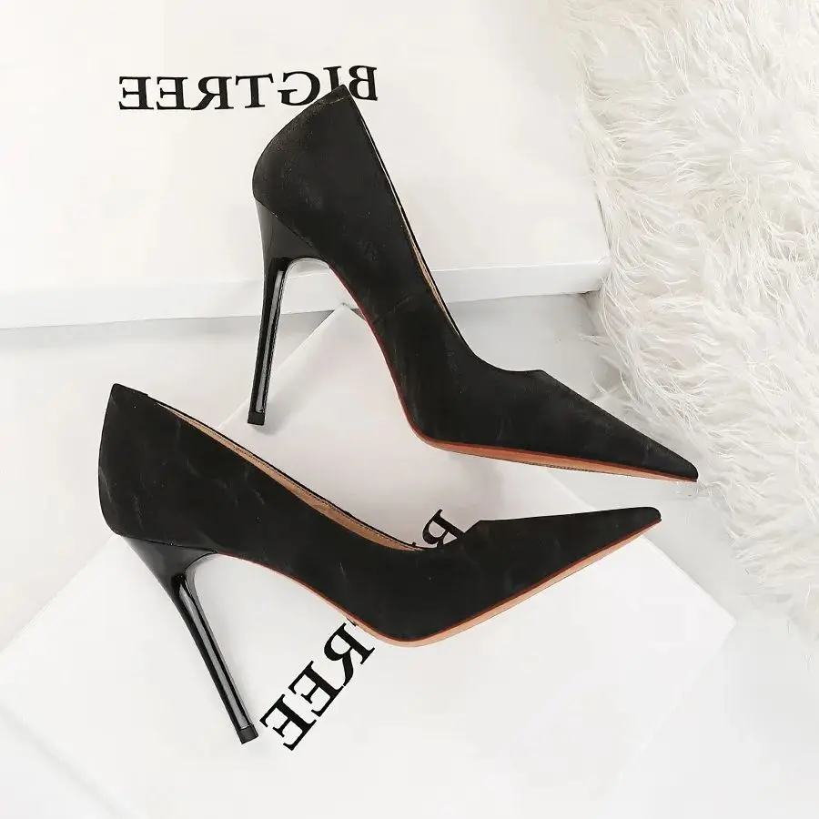 Retro Spring Autumn Women Pumps Pointed Stiletto High Heels Nightclub Shoes 2024 New Grace Simplicity European American 3169-2 thumbnail 6