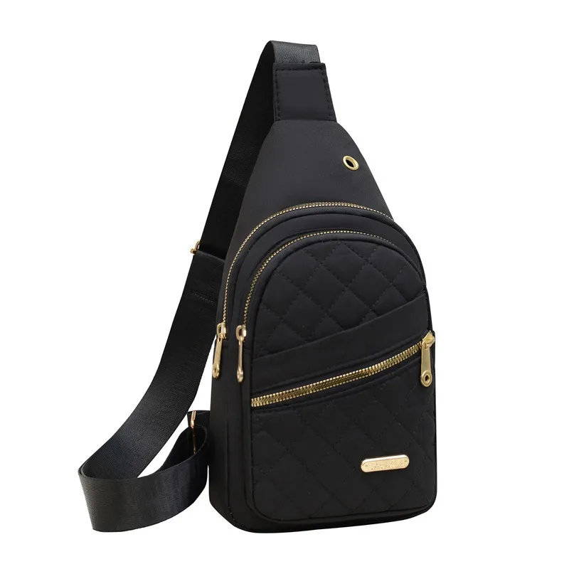Korean version of simple women's breast bag new multi-layer embroidery thread large-capacity chest backpack girl outdoor casual thumbnail 3