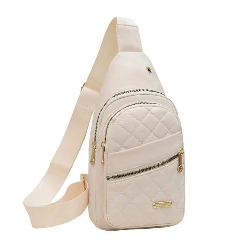 Korean version of simple women's breast bag new multi-layer embroidery thread large-capacity chest backpack girl outdoor casual thumbnail 4