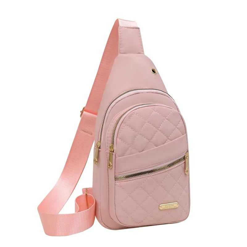 Korean version of simple women's breast bag new multi-layer embroidery thread large-capacity chest backpack girl outdoor casual thumbnail 6