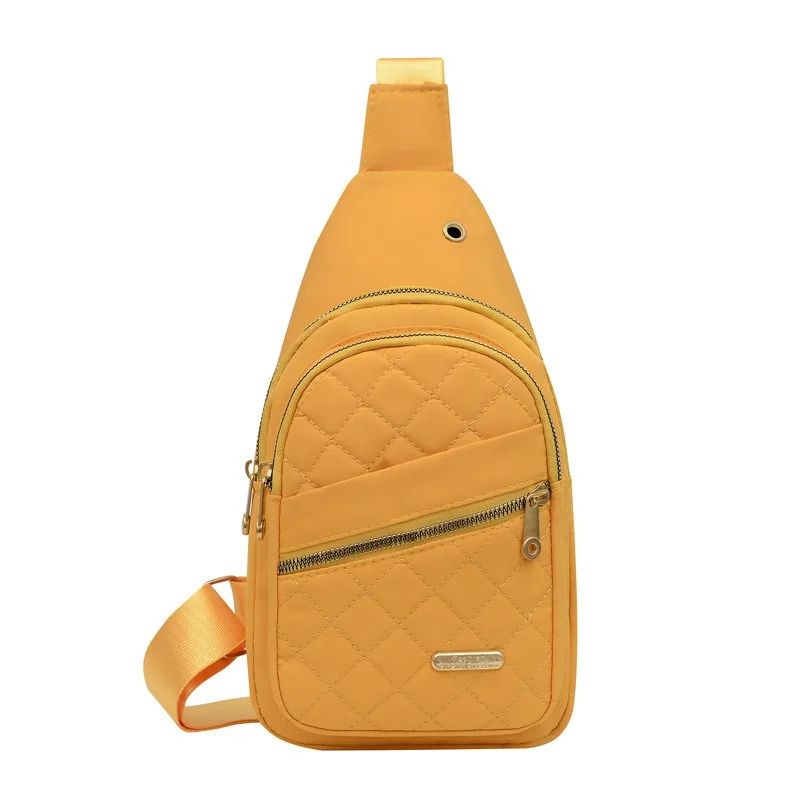 Korean version of simple women's breast bag new multi-layer embroidery thread large-capacity chest backpack girl outdoor casual thumbnail 2