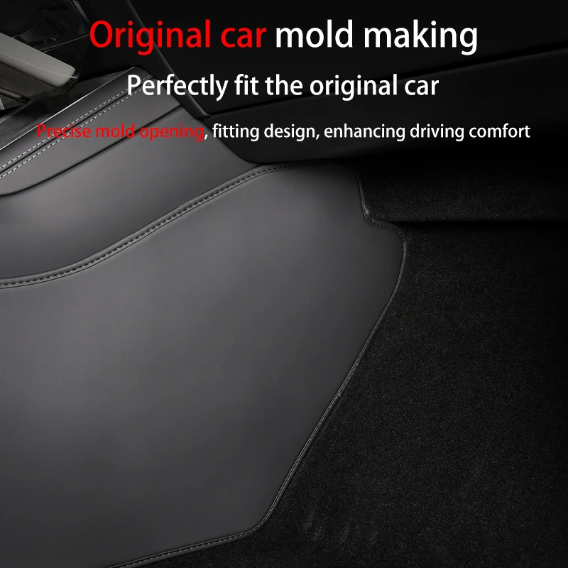 For Tesla Model Y Juniper 2025+ Center Console Two Side Panel Anti Kick Pad Protector Leather Sticker Foot Cover Car Accessories thumbnail 4