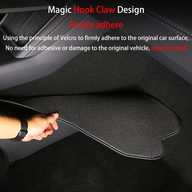 For Tesla Model Y Juniper 2025+ Center Console Two Side Panel Anti Kick Pad Protector Leather Sticker Foot Cover Car Accessories thumbnail 3