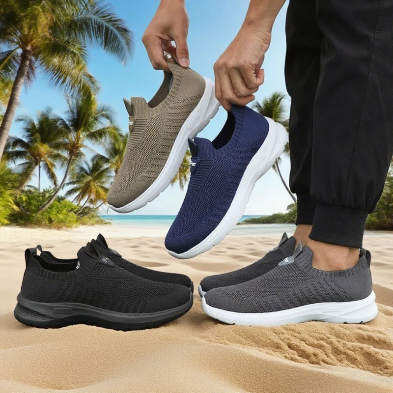Running Mesh Shoes Fashion Casual Sneakers Outdoor Breathable Athletic Gym Men Tennis Footwear Lightweight Zapatillas De Hombre thumbnail 4