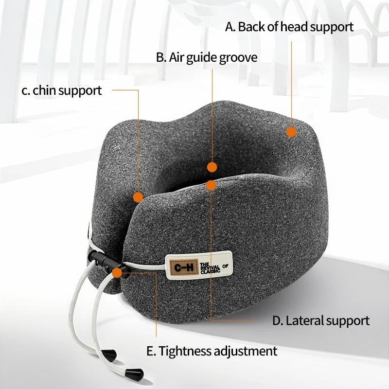 Memory Foam U-Shaped Pillow Travel Neck Support Sleeping Pillow Shoulder Rest U-Cushion Airplane Trip Neck Pillow thumbnail 5