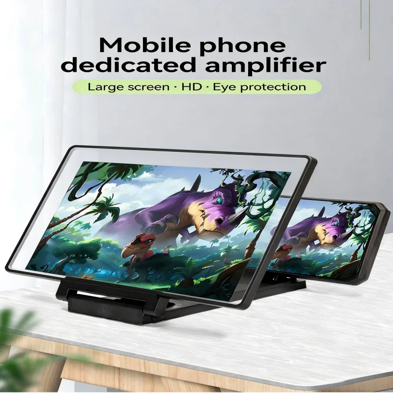 3D HD Mobile Phone Screen Amplifier Stand - Video Magnifier Enlarged Screen Holder for Enhanced Movie Watching Experience thumbnail 2