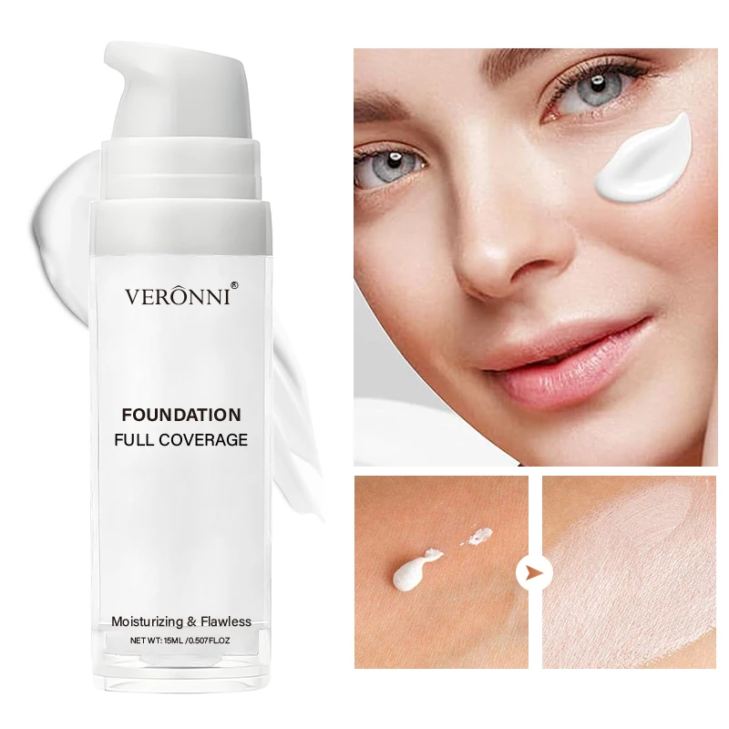 Pure White Liquid Foundation for COS stage Makeup Long-lasting concealer Mixable Pure White Foundation Adjuster Lighten&Brighten thumbnail 3