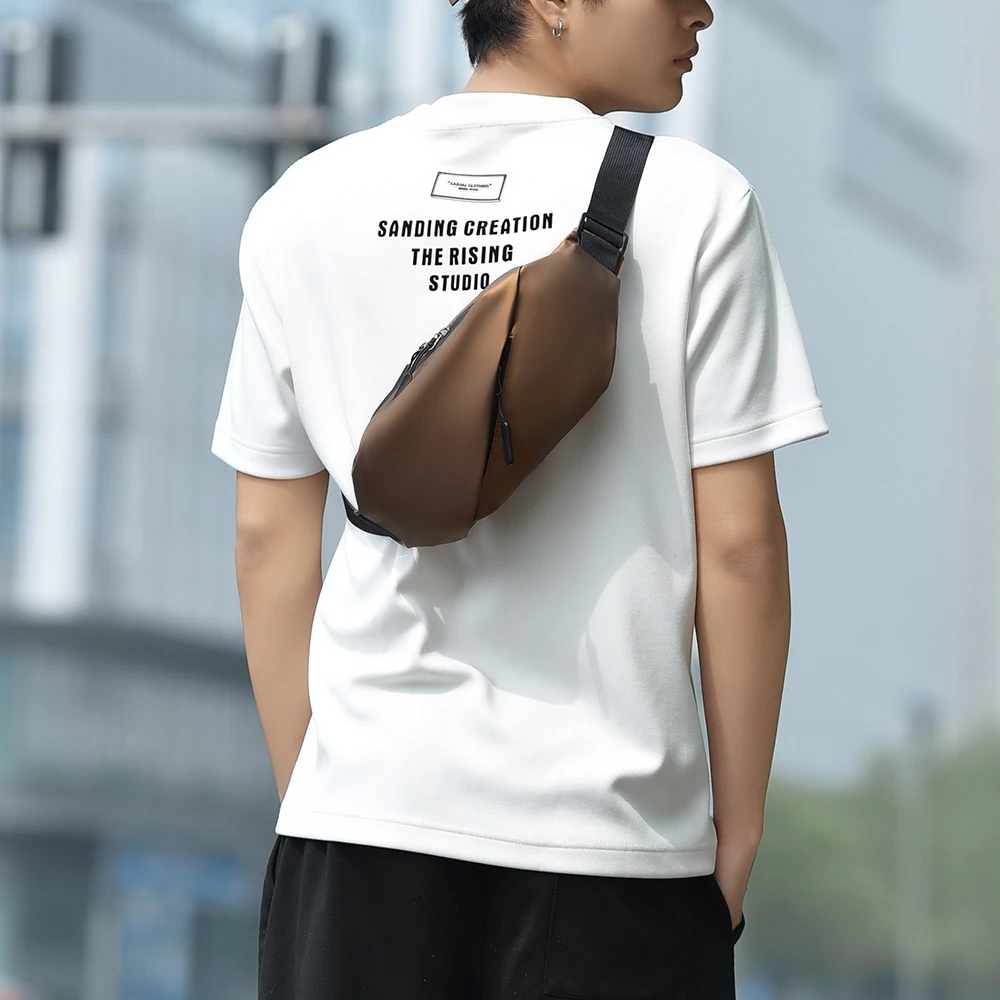 New Men's Shoulder Bag Fashion Simple Large Capacity Multi-function Men's Chest Bag Designer Models Men's Crossbody Bag thumbnail 3