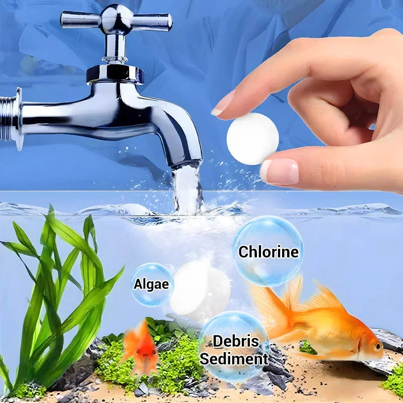 Water Purification Tablets Eco-Friendly Aquarium Water Purifier Fast-Acting Fish Tank Cleaning Solution Aquarium Water Clarifier thumbnail 2