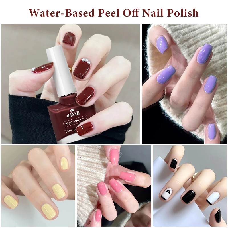 15ml Water-Based Nail Polish 40 Colors Long Lasting Quick Drying No Need of Lamp to Cure Nail Supplies Vernis for Nails Manicure thumbnail 5
