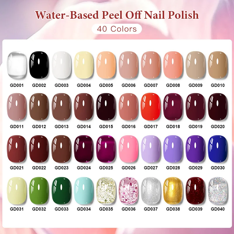 15ml Water-Based Nail Polish 40 Colors Long Lasting Quick Drying No Need of Lamp to Cure Nail Supplies Vernis for Nails Manicure thumbnail 4