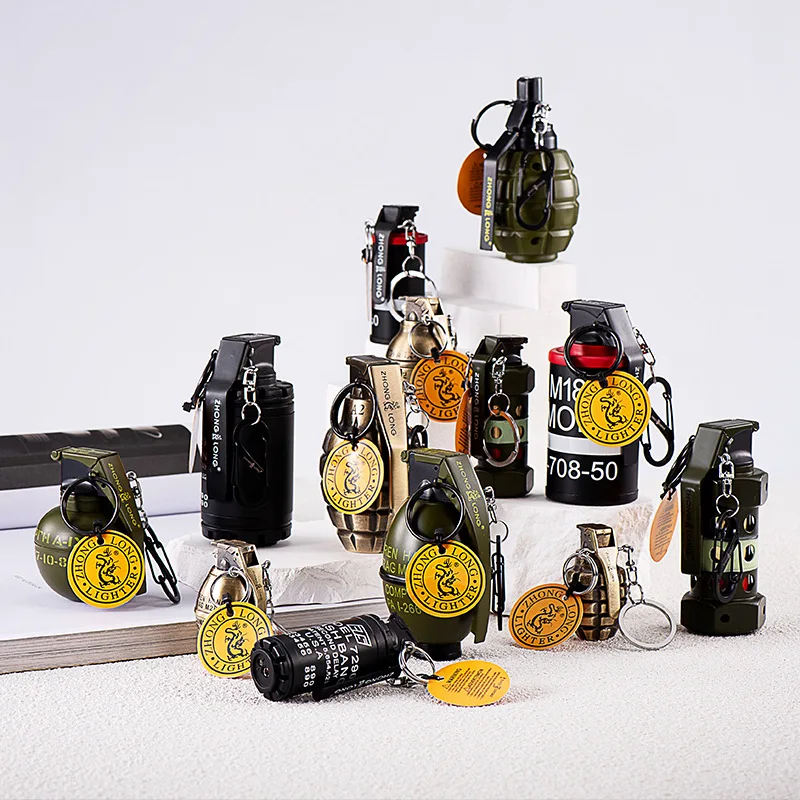 Grenade Model Cigar Igniter Creative Metal Windproof Lighter Novel Cigarette Lighters & Smoking Accessories Factory Direct Sales thumbnail 3