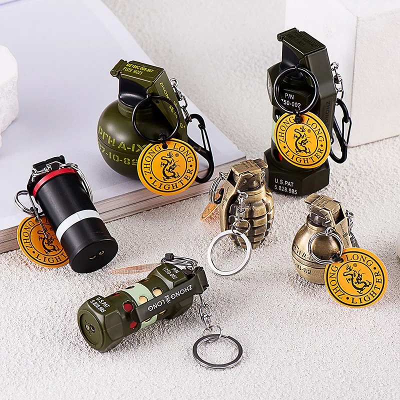 Grenade Model Cigar Igniter Creative Metal Windproof Lighter Novel Cigarette Lighters & Smoking Accessories Factory Direct Sales thumbnail 6