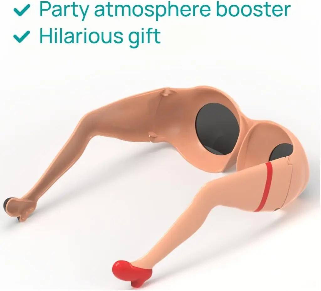Funny Sunglasses for Party Crazy Fun Sunglasses with Novelty Designs for Cosplay Costume  Leg and Hip Design thumbnail 4