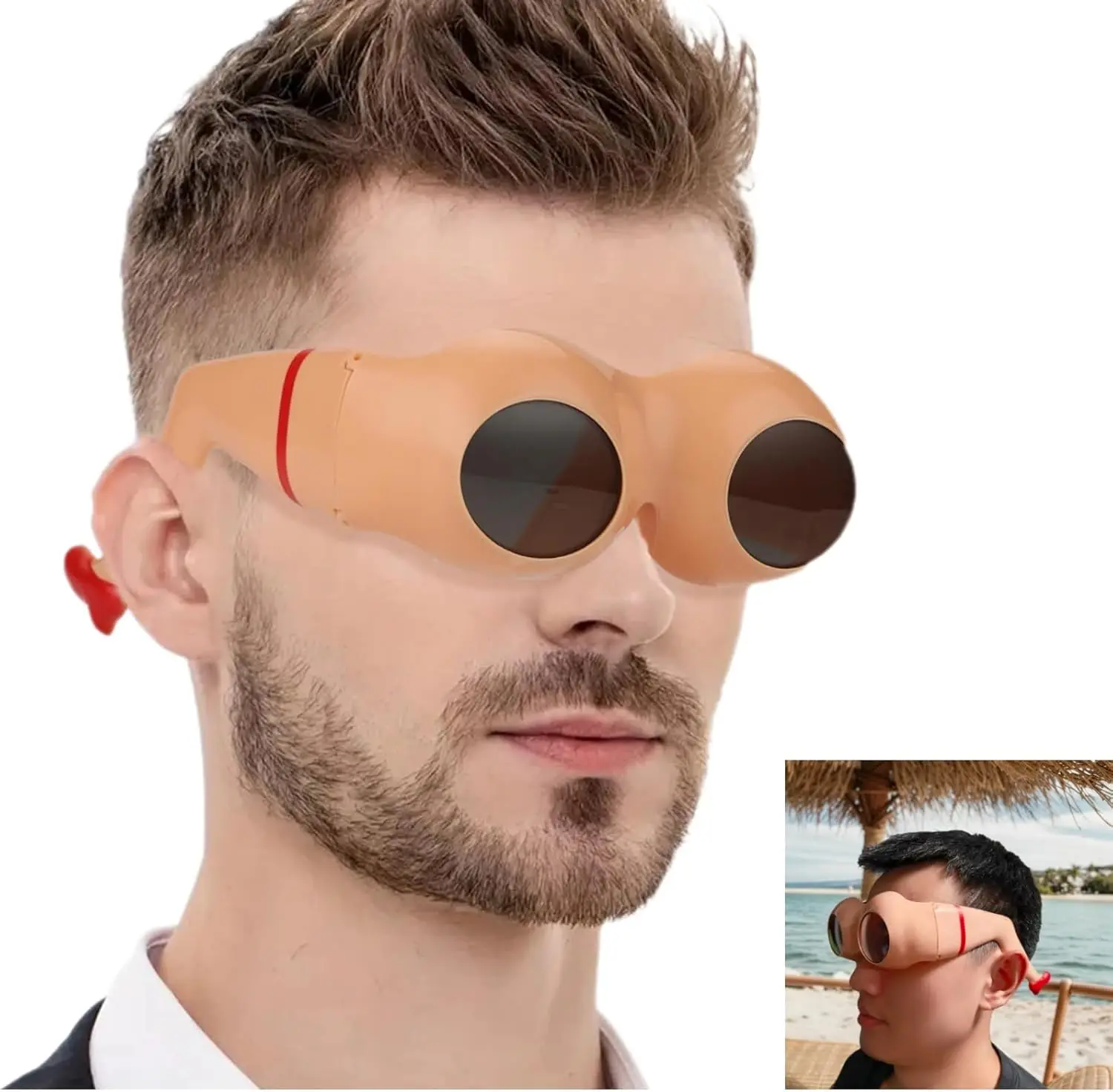 Funny Sunglasses for Party Crazy Fun Sunglasses with Novelty Designs for Cosplay Costume  Leg and Hip Design thumbnail 5